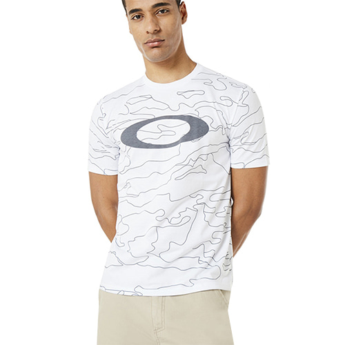 [OAKLEY] 오클리 로고 Ellipse Hidden Logo 일립스 히든 로고 반팔 티셔츠 357-100 화이트