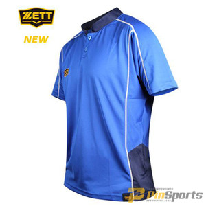 [ZETT] 제트 스포츠 신형 카라 반팔 티셔츠 BOTK-730 블루