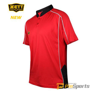 [ZETT] 제트 스포츠 신형 카라 반팔 티셔츠 BOTK-730 레드