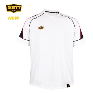 [ZETT] 제트 하계 반팔 티셔츠 BOTK-640 화이트/네이비