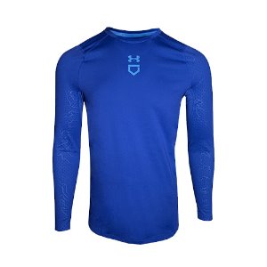 [Under Armour] 언더아머 UA 베이스볼 콜드기어 피티드핏 팔 언더티셔츠 1356872-400 로얄/블루