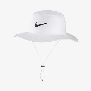 [NIKE] 나이키 로고 드라이핏 UV 골프 버킷햇 모자 DH1910-100 화이트/블랙
