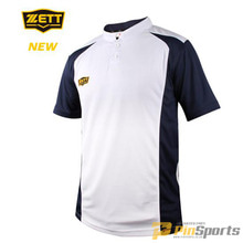 [ZETT] 제트 스포츠 하계 반팔 티셔츠 BOTK-725 화이트/네이비