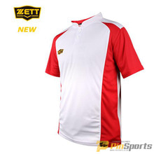 [ZETT] 제트 스포츠 하계 반팔 티셔츠 BOTK-725 화이트/레드