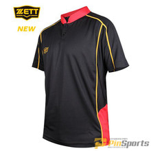[ZETT] 제트 스포츠 신형 카라 반팔 티셔츠 BOTK-730 블랙