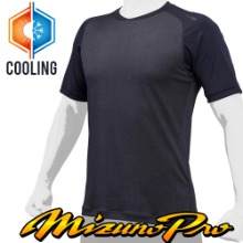 [Mizuno] 미즈노 로고 프로 V컷 반팔 언더셔츠 12JA2P3414NV 네이비