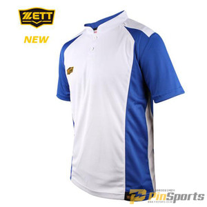 [ZETT] 제트 스포츠 하계 반팔 티셔츠 BOTK-725 화이트/블루
