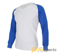 [KNB] 케이엔비 라운드언더 긴팔 티셔츠 (화이트/블루)