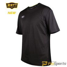 [ZETT] 제트 스포츠 라운드 하계티셔츠 BOTK-680 블랙