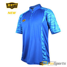 [ZETT] 제트 스포츠 신형 카라 반팔 티셔츠 BOTK-840 블루