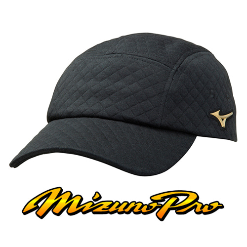 [MIZUNO] 미즈노 프로 로고 퀼트 모자 9009 블랙