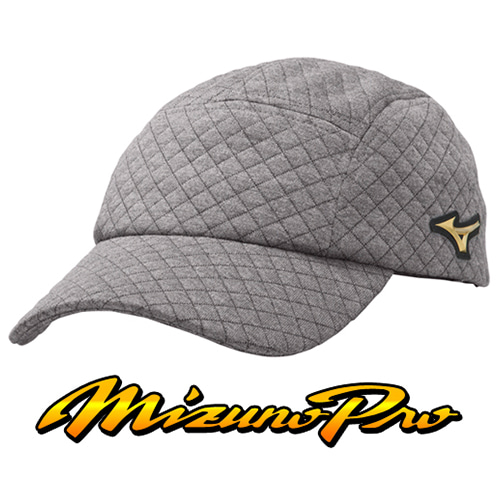 [MIZUNO] 미즈노 프로 로고 퀼트 모자 9008 그레이